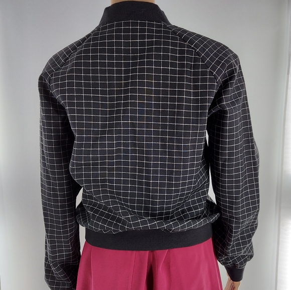 Tibi Windowpane Wool Bomber Jacket 4 - Picture 7 of 11